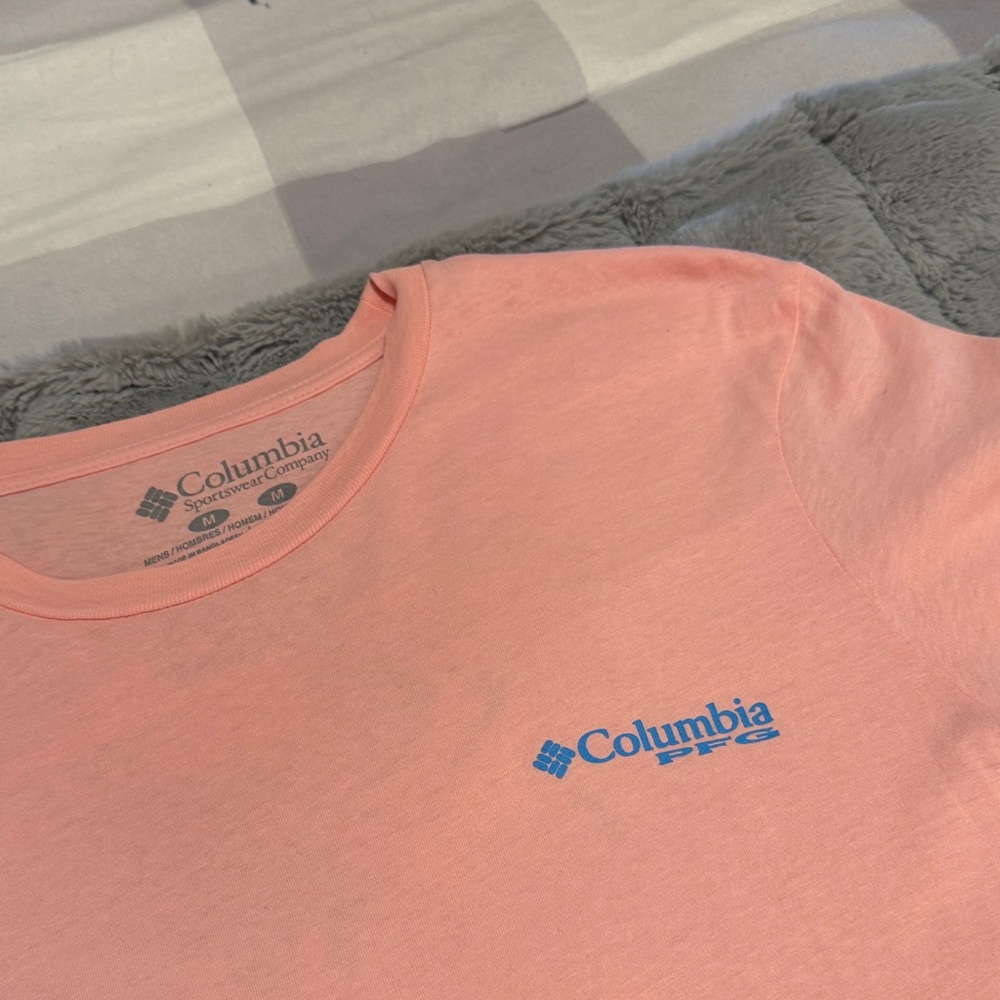 Columbia PFG Coral Tee with Blue Logo
